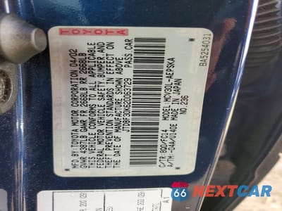 Zdjęcie 12 z 12 samochodu: 2002 TOYOTA CAMRY SE V6 VIN:JTDBF30K620063729 - miniatura