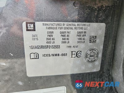 Zdjęcie 12 z 12 samochodu: 2015 CADILLAC ATS VIN:1G6AG5RX6F0132933 - miniatura