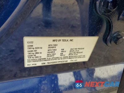 Zdjęcie 14 z 14 samochodu: 2023 TESLA MODEL Y VIN:7SAYGDEE7PF620188 - miniatura