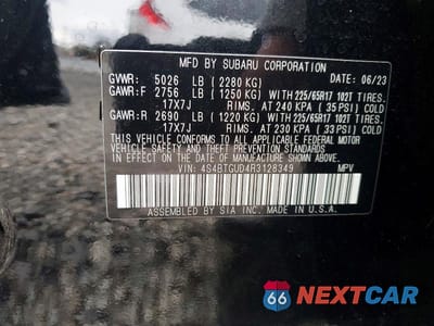 Zdjęcie 12 z 12 samochodu: 2024 SUBARU OUTBACK WILDERNESS VIN:4S4BTGUD4R3128349 - miniatura