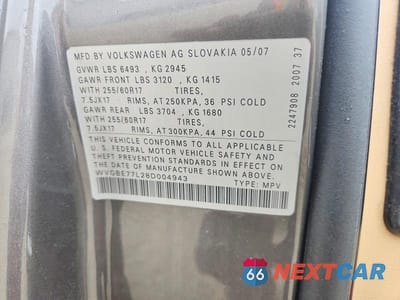 Zdjęcie 13 z 13 samochodu: 2008 VOLKSWAGEN TOUAREG 2 V6 VIN:WVGBE77L28D004943 - miniatura