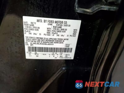 Zdjęcie 13 z 13 samochodu: 2013 LINCOLN MKX VIN:2LMDJ8JK0DBL42033 - miniatura