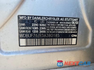 Zdjęcie 12 z 12 samochodu: 2003 MERCEDES-BENZ E 55 AMG VIN:WDBUF76J93A380185 - miniatura