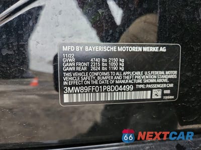 Zdjęcie 12 z 12 samochodu: 2023 BMW 330XI VIN:3MW89FF01P8D04499 - miniatura