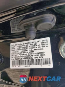 Zdjęcie 13 z 14 samochodu: 2009 HONDA ELEMENT EX VIN:5J6YH28749L003885 - miniatura