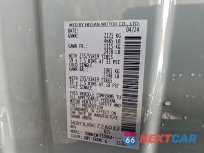 Zdjęcie 14 z 14 samochodu: 2024 NISSAN ROGUE SL VIN:5N1BT3CB5RC728032 - miniatura