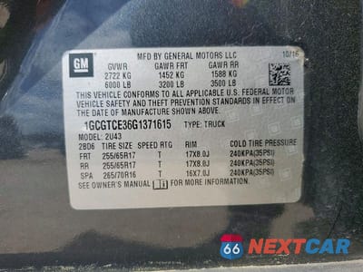 Zdjęcie 12 z 12 samochodu: 2016 CHEVROLET COLORADO LT VIN:1GCGTCE36G1371615 - miniatura