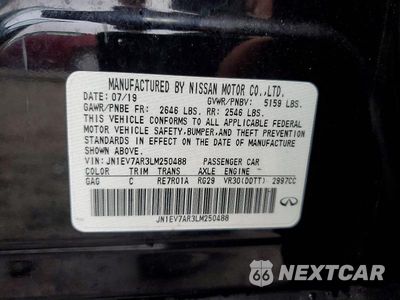 Zdjęcie 12 z 12 samochodu: 2020 INFINITI Q50 LUXE AWD 3.0T VIN:JN1EV7AR3LM250488 - miniatura