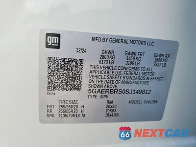 Zdjęcie 13 z 13 samochodu: 2025 BUICK ENCLAVE SPORT TOURING VIN:5GAERBRS0SJ149812 - miniatura
