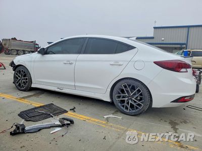 Drugie zdjęcie samochodu z przodu: 2019 HYUNDAI ELANTRA SPORT VIN:KMHD04LB9KU886994 - miniatura