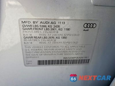 Zdjęcie 14 z 14 samochodu: 2014 AUDI Q5 PREMIUM PLUS VIN:WA1LFAFP2EA061951 - miniatura