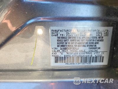 Zdjęcie 12 z 12 samochodu: 2023 NISSAN SENTRA SV VIN:3N1AB8CV3PY307430 - miniatura