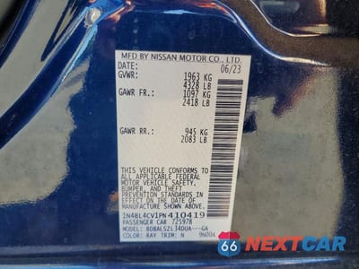 Zdjęcie 12 z 12 samochodu: 2023 NISSAN ALTIMA 2.5 SR VIN:1N4BL4CV1PN410419 - miniatura