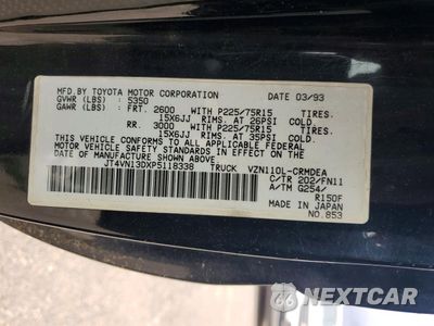Zdjęcie 12 z 12 samochodu: 1993 TOYOTA PICKUP DELUXE V6 VIN:JT4VN13DXP5118338 - miniatura