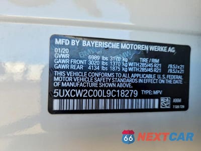 Zdjęcie 13 z 13 samochodu: 2020 BMW X7 XDRIVE40I VIN:5UXCW2C00L9C18279 - miniatura