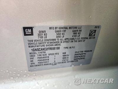 Zdjęcie 13 z 14 samochodu: 2015 CHEVROLET TAHOE C1500 LS VIN:1GNSCAKC2FR696188 - miniatura