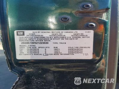 Zdjęcie 12 z 12 samochodu: 2002 CHEVROLET SILVERADO C1500 VIN:2GCEC19V521223630 - miniatura