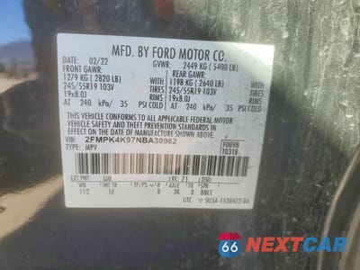 Zdjęcie 13 z 13 samochodu: 2022 FORD EDGE VIN:2FMPK4K97NBA30982 - miniatura