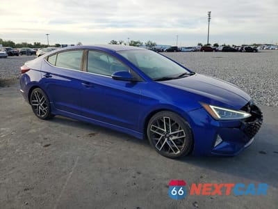 Czwarte zdjęcie samochodu z boku: 2020 HYUNDAI ELANTRA SPORT VIN:KMHD04LB5LU993610 - miniatura