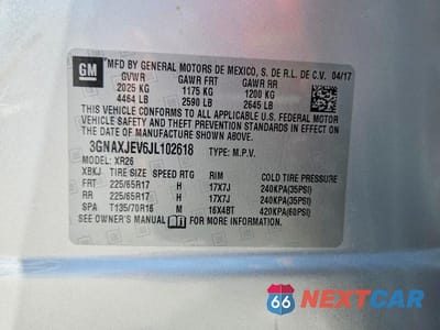 Zdjęcie 13 z 13 samochodu: 2018 CHEVROLET EQUINOX LT VIN:3GNAXJEV6JL102618 - miniatura