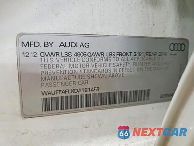 Zdjęcie 12 z 12 samochodu: 2013 AUDI A4 PREMIUM PLUS VIN:WAUFFAFLXDA181458 - miniatura