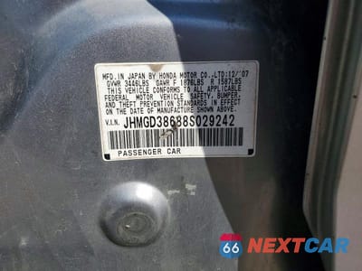 Zdjęcie 12 z 12 samochodu: 2008 HONDA FIT SPORT VIN:JHMGD38688S029242 - miniatura