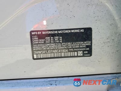 Zdjęcie 12 z 12 samochodu: 2022 BMW 330I VIN:3MW5R1J01N8C41804 - miniatura