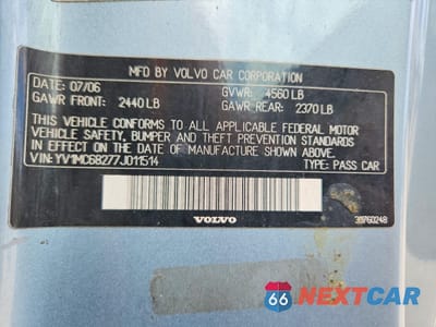 Zdjęcie 12 z 13 samochodu: 2007 VOLVO C70 T5 VIN:YV1MC68277J011514 - miniatura