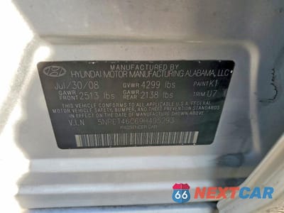 Zdjęcie 12 z 12 samochodu: 2009 HYUNDAI SONATA GLS VIN:5NPET46C69H495293 - miniatura