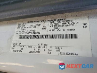 Zdjęcie 14 z 14 samochodu: 2015 FORD TRANSIT VIN:1FDZX2CG7FKB27022 - miniatura