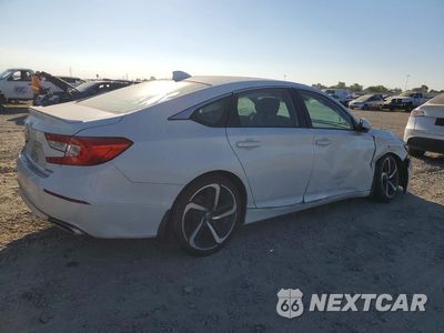 Trzecie zdjęcie samochodu z tyłu: 2018 HONDA ACCORD SPORT VIN:1HGCV1F3XJA226873 - miniatura