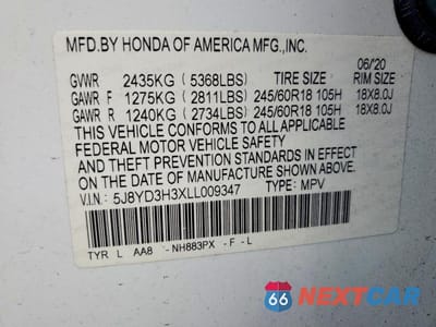 Zdjęcie 14 z 14 samochodu: 2020 ACURA MDX VIN:5J8YD3H3XLL009347 - miniatura