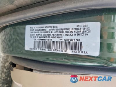 Zdjęcie 12 z 13 samochodu: 2002 SUBARU LEGACY OUTBACK LIMITED VIN:4S3BH686X27656441 - miniatura