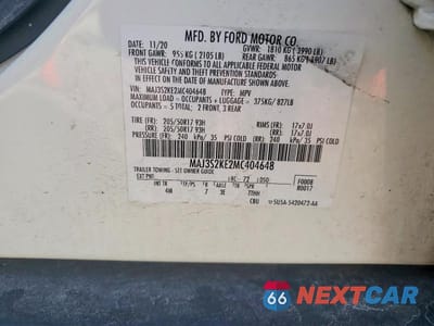 Zdjęcie 13 z 13 samochodu: 2021 FORD ECOSPORT TITANIUM VIN:MAJ3S2KE2MC404648 - miniatura