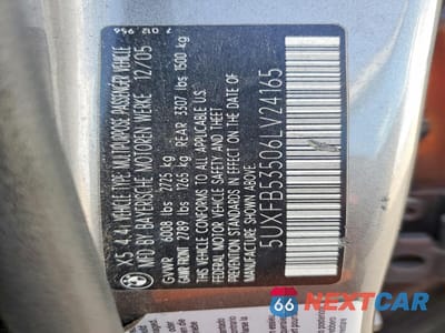 Zdjęcie 12 z 12 samochodu: 2006 BMW X5 4.4I VIN:5UXFB53506LV24165 - miniatura