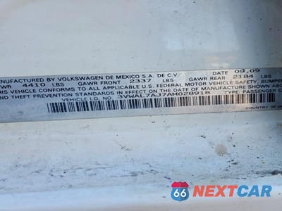 Zdjęcie 12 z 12 samochodu: 2009 VOLKSWAGEN JETTA VIN:3VWAL7AJ7AM028918 - miniatura