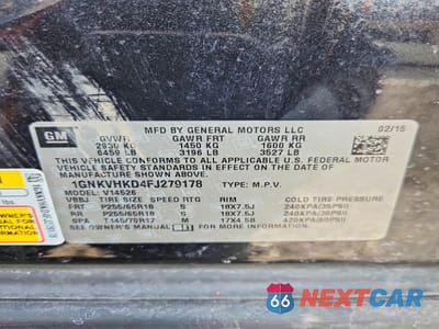 Zdjęcie 13 z 13 samochodu: 2015 CHEVROLET TRAVERSE LT VIN:1GNKVHKD4FJ279178 - miniatura