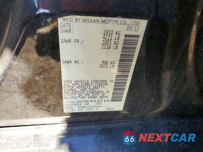 Zdjęcie 12 z 12 samochodu: 2013 NISSAN ALTIMA 2.5 VIN:1N4AL3AP7DN453216 - miniatura