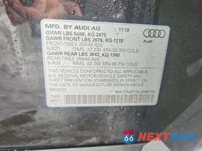 Zdjęcie 12 z 12 samochodu: 2020 AUDI Q5 PRESTIGE VIN:WA1CNAFY9L2046169 - miniatura