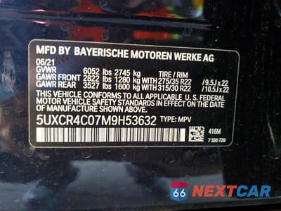 Zdjęcie 12 z 12 samochodu: 2021 BMW X5 SDRIVE 40I VIN:5UXCR4C07M9H53632 - miniatura