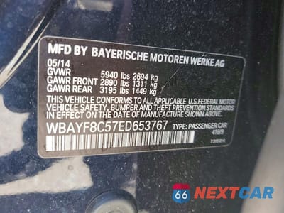 Zdjęcie 12 z 12 samochodu: 2014 BMW 750 LXI VIN:WBAYF8C57ED653767 - miniatura
