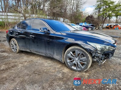 Czwarte zdjęcie samochodu z boku: 2014 INFINITI Q50 PREMIUM VIN:JN1BV7AR1EM686942 - miniatura