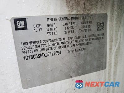 Zdjęcie 12 z 12 samochodu: 2018 CHEVROLET CRUZE LS VIN:1G1BC5SMXJ7127854 - miniatura
