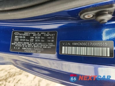 Zdjęcie 12 z 12 samochodu: 2007 HYUNDAI ACCENT GS VIN:KMHCN36C17U005515 - miniatura