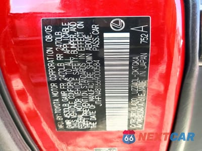 Zdjęcie 12 z 13 samochodu: 2006 LEXUS SC 430 BASE VIN:JTHFN48Y669000584 - miniatura