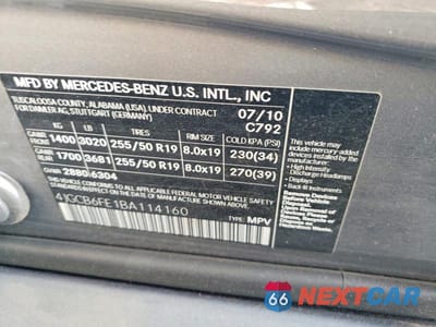 Zdjęcie 13 z 13 samochodu: 2011 MERCEDES-BENZ R 350 4MATIC VIN:4JGCB6FE1BA114160 - miniatura