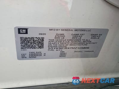 Zdjęcie 12 z 12 samochodu: 2021 CADILLAC XT5 PREMIUM LUXURY VIN:1GYKNCR47MZ115806 - miniatura