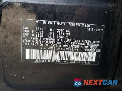 Zdjęcie 12 z 12 samochodu: 2017 SUBARU LEGACY 2.5I PREMIUM VIN:4S3BNAF69H3048943 - miniatura