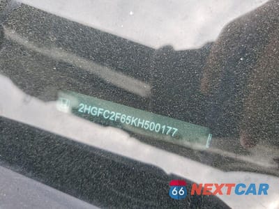Zdjęcie 12 z 12 samochodu: 2019 HONDA CIVIC LX VIN:2HGFC2F65KH500177 - miniatura
