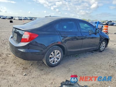 Trzecie zdjęcie samochodu z tyłu: 2012 HONDA CIVIC LX VIN:19XFB2F55CE109827 - miniatura